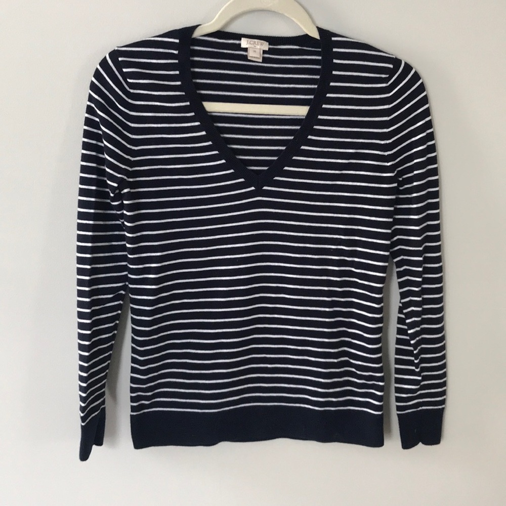 Navy Striped Spring Sweater